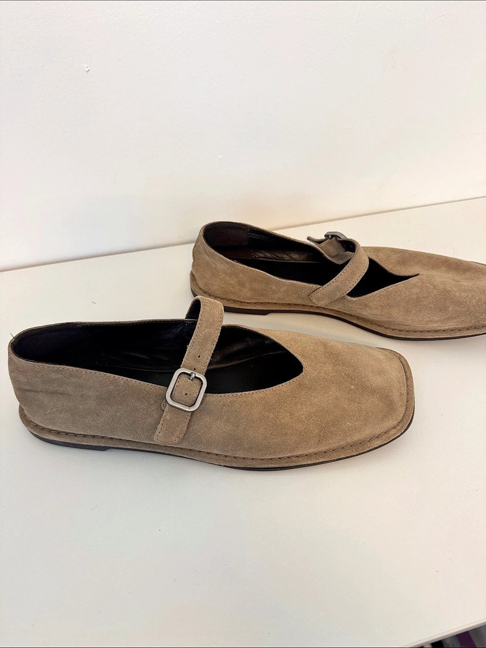 Massimo Dutti flats Suede Brown US 8